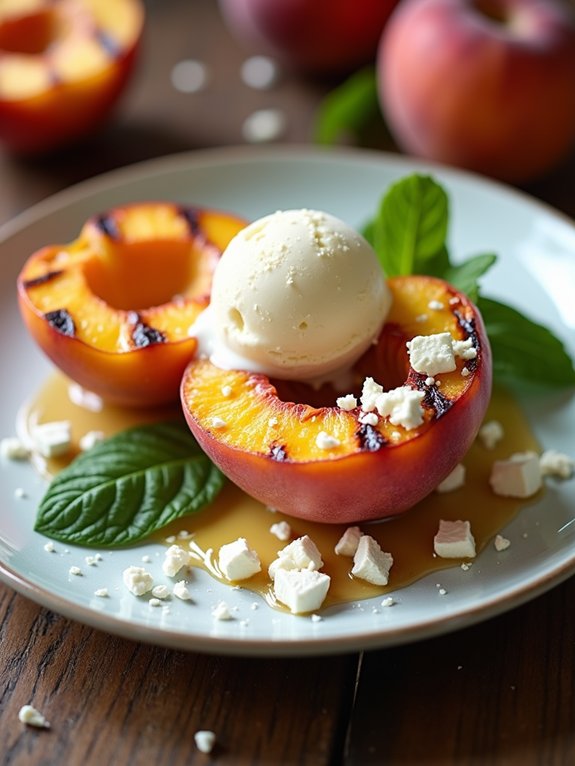 grilled peaches with flavor