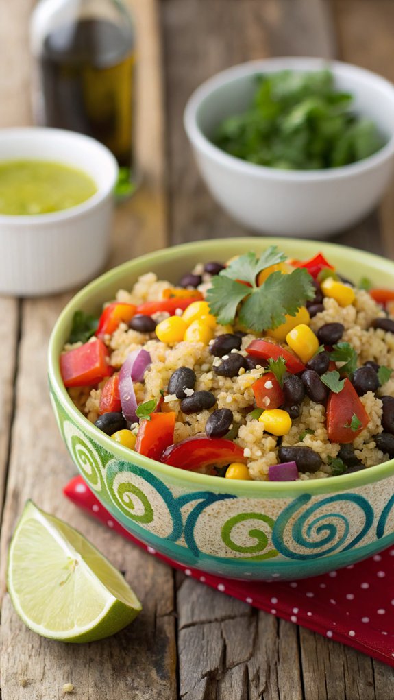 healthy quinoa black bean salad