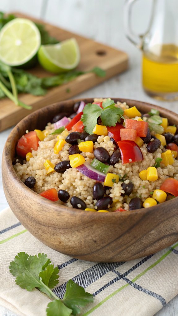 healthy quinoa black bean salad