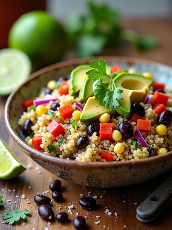 healthy quinoa black bean salad