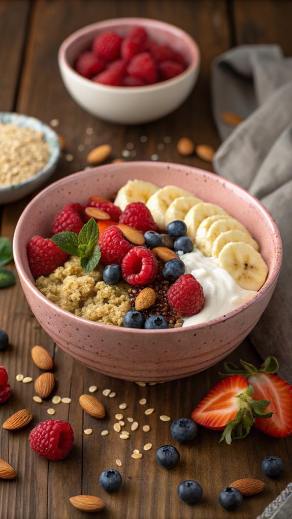 healthy quinoa breakfast bowl