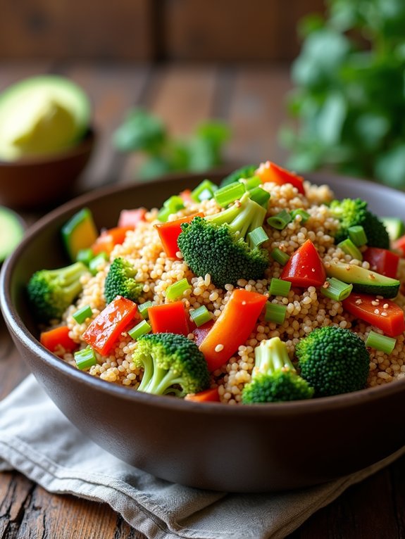 healthy quinoa vegetable dish