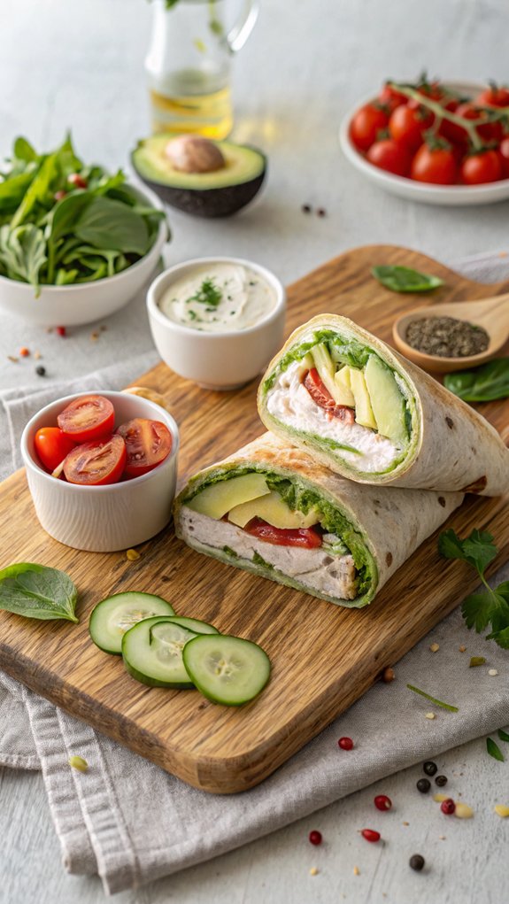 healthy turkey avocado wrap