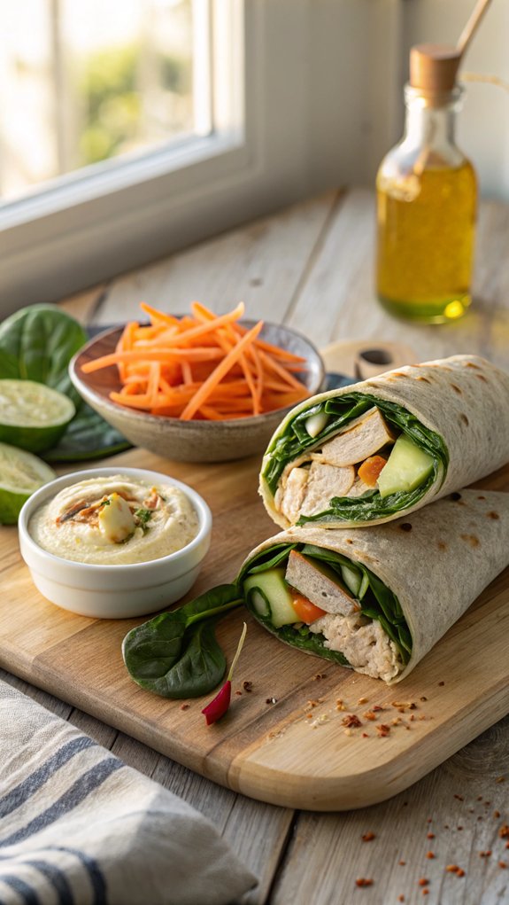 healthy turkey spinach wrap