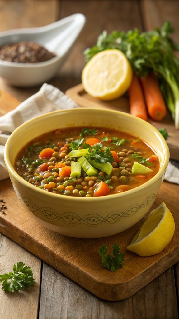 hearty mediterranean lentil soup