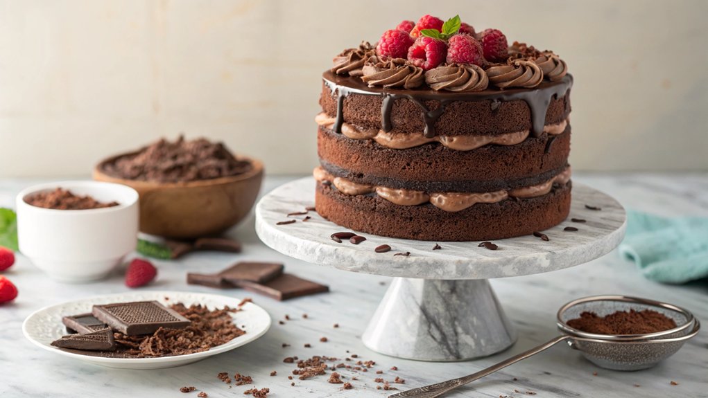 indulgent multi layer chocolate cake