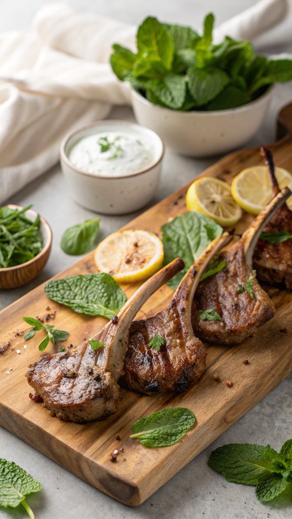 lamb chops with mint sauce