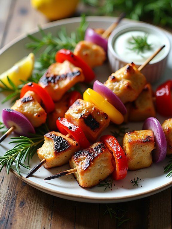 lemon herb chicken skewers recipe