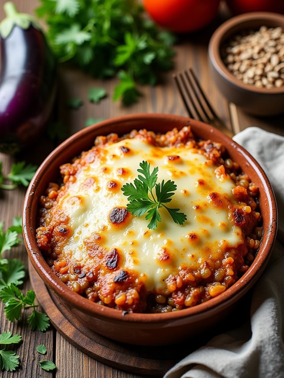 lentil and eggplant dish