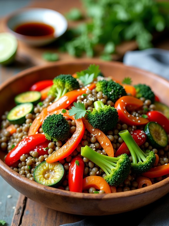 lentil vegetable stir fry recipe