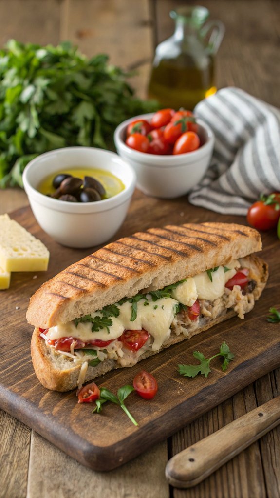 mediterranean inspired tuna sandwich