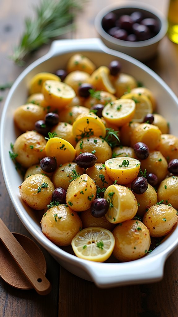 mediterranean olive roasted potatoes