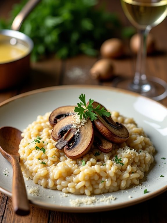 mushroom infused creamy rice