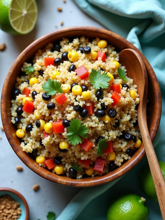 nutritious quinoa bean salad