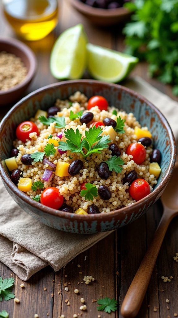 nutritious quinoa black bean salad