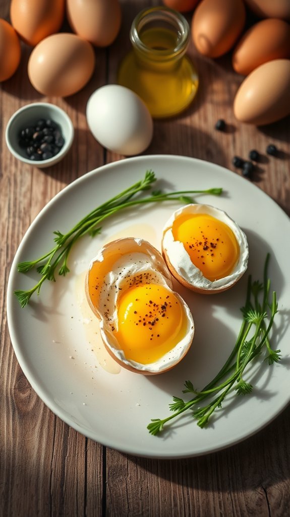 perfectly cooked creamy eggs