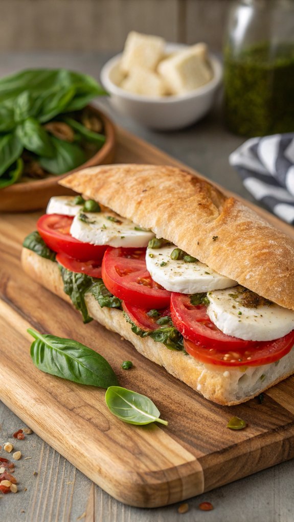 pesto caprese sandwich recipe