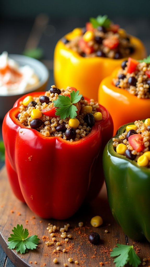 quinoa and black bean stuffing