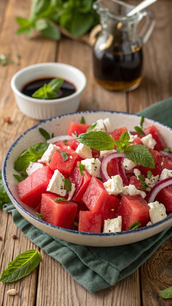 refreshing watermelon feta salad