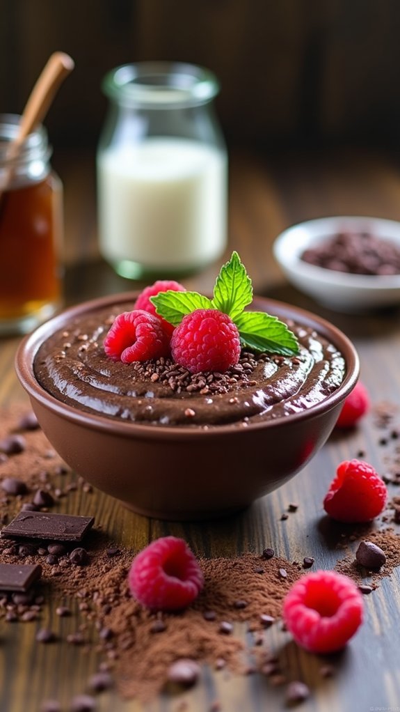 rich chocolate chia dessert