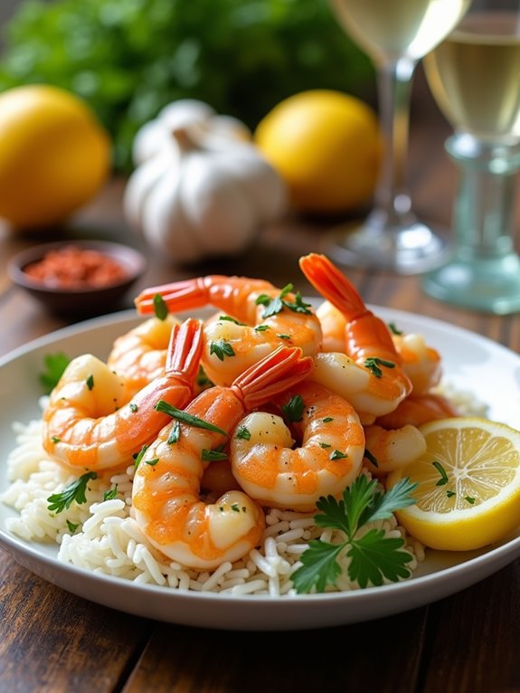 shrimp cooked in garlic