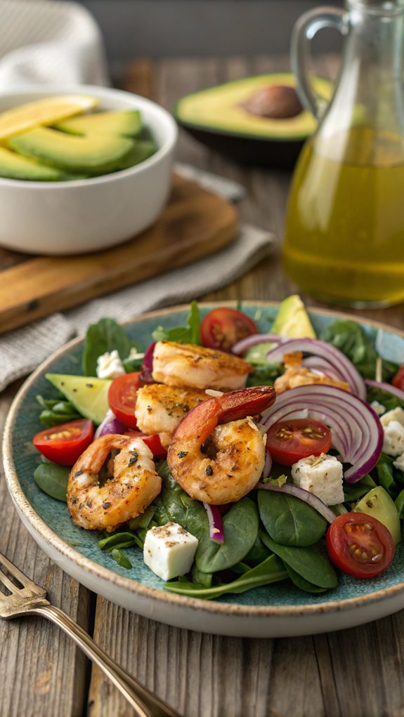 shrimp salad with lemon garlic