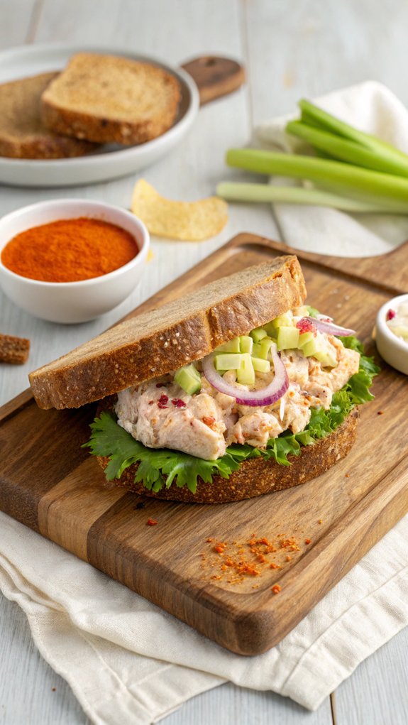 spicy chicken salad sandwich