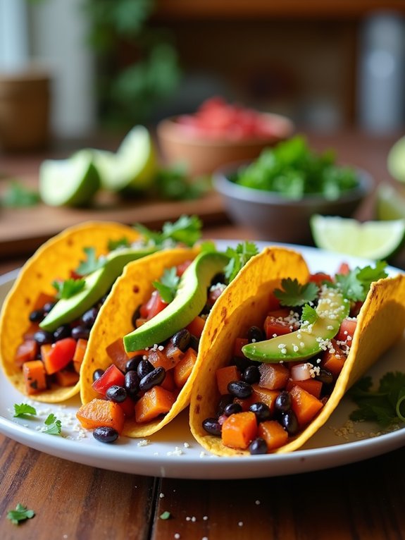 sweet potato black bean tacos