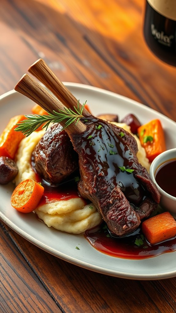 tender lamb with wine