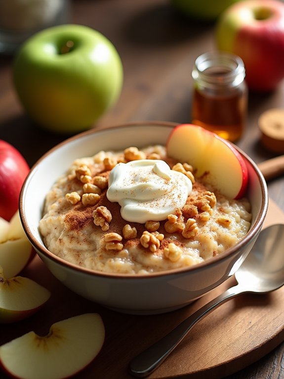 warm spiced oatmeal breakfast